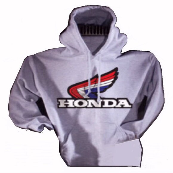 Honda Logo Gray Red-White-Blue Pullover Hoodie - Picture 1 of 4